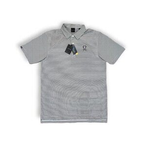 New Dunning Golf Performance Cool Max Halo‎ White Stretch Polo Shirt Mens Medium